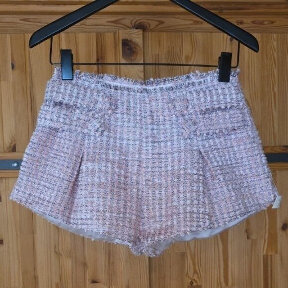NWT FOR LOVE AND LEMONS STRAWBERRY TWEED SHORTS IN PINK SIZE S - Picture 4 of 9
